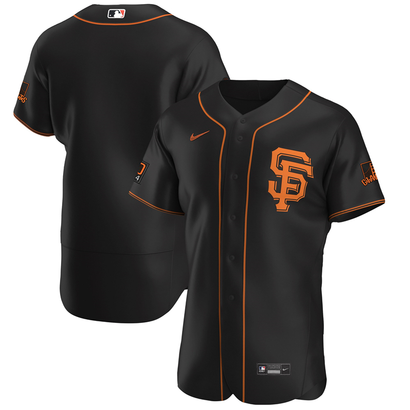 2020 MLB Men San Francisco Giants Nike Black Alternate 2020 Authentic Team Jersey 1->san francisco giants->MLB Jersey